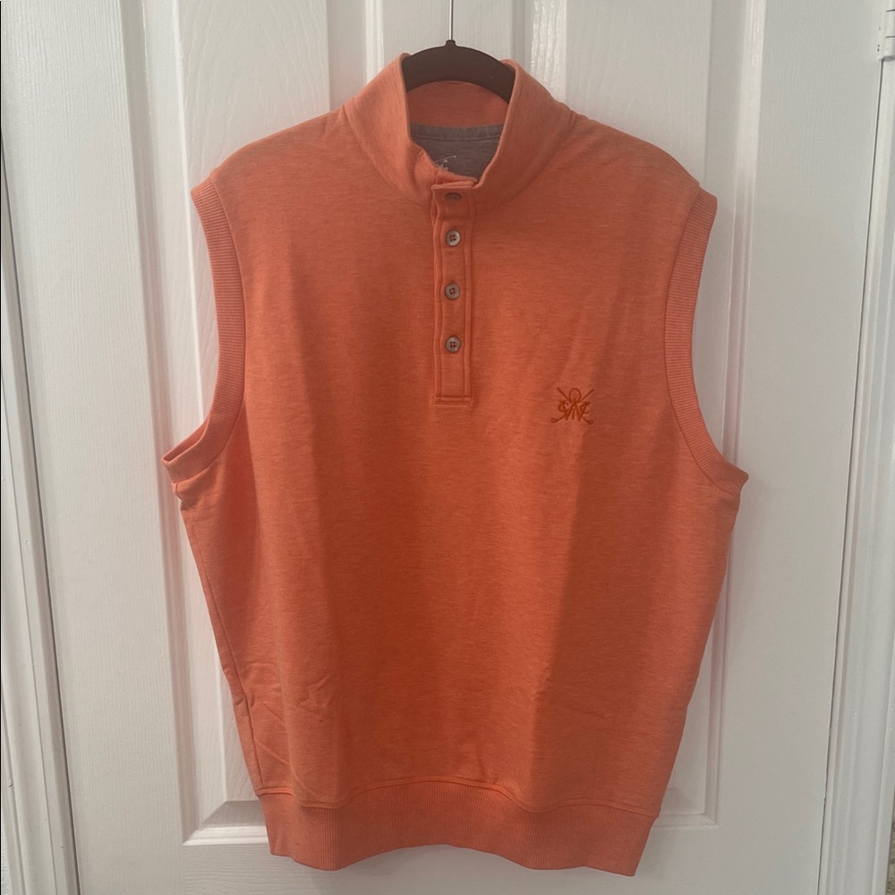 Men's Orange Sleeveless Sweatshirt